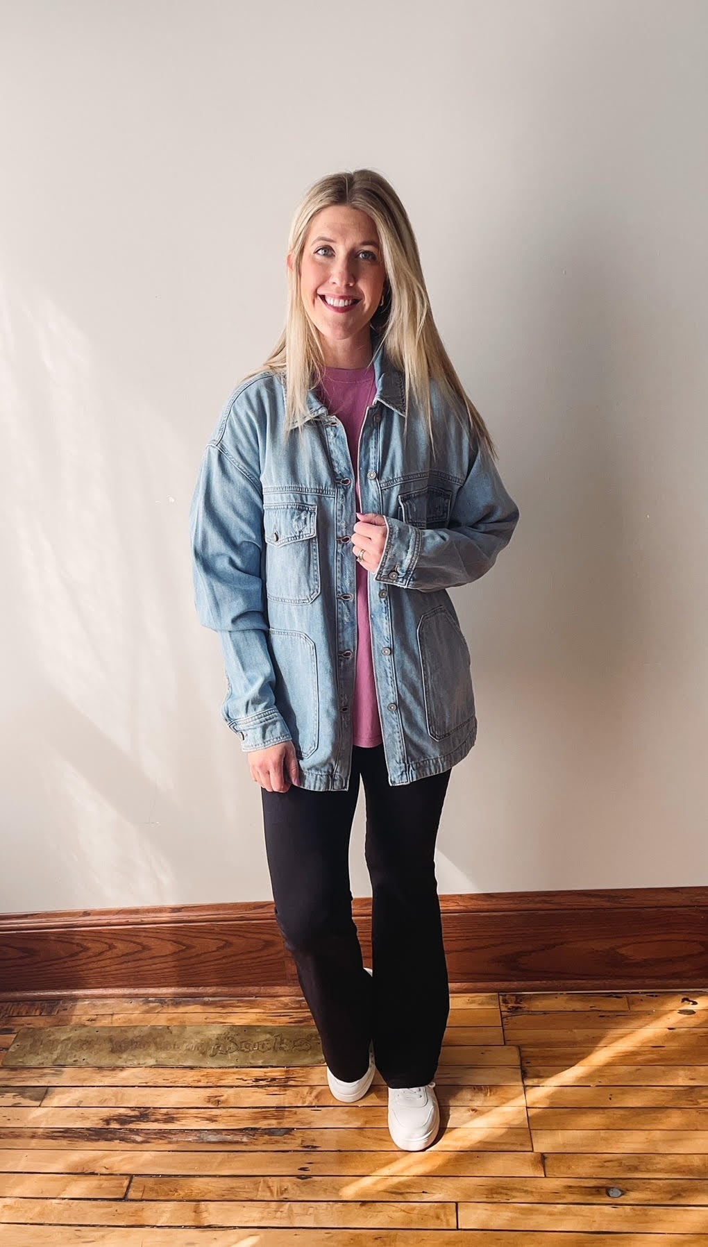 Oversized Denim Utility Jacket
