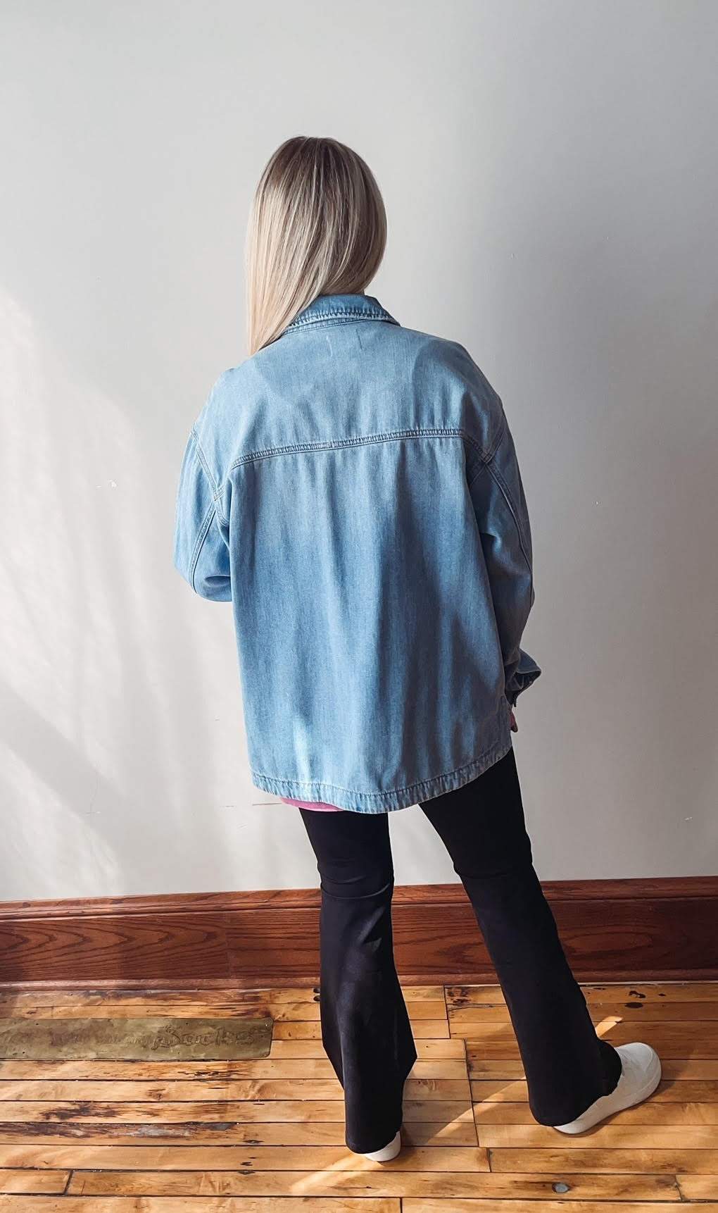 Oversized Denim Utility Jacket