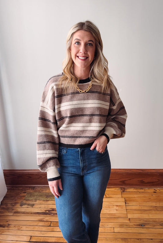 Parallel Lives Striped Knit Sweater