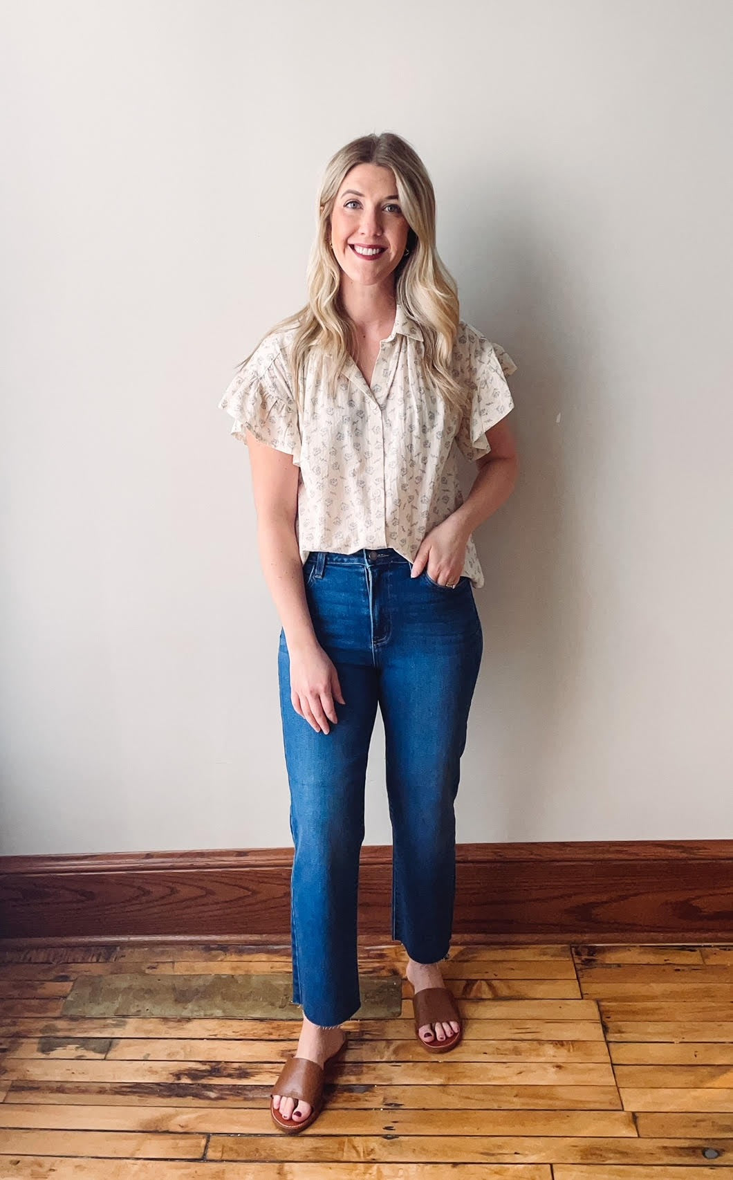 Sophia Dark Wash Straight Jeans