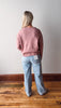 Pink Front Slit Sweater