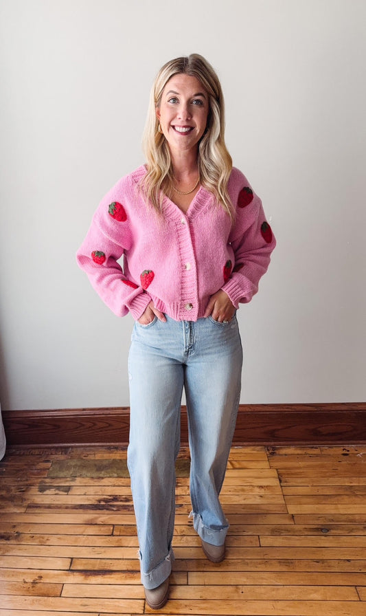 Super High Rise Cuffed Wide Leg Jeans