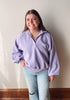 Piper Lavender Snap Button Collared Sweatshirt