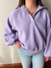 Piper Lavender Snap Button Collared Sweatshirt