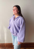 Piper Lavender Snap Button Collared Sweatshirt