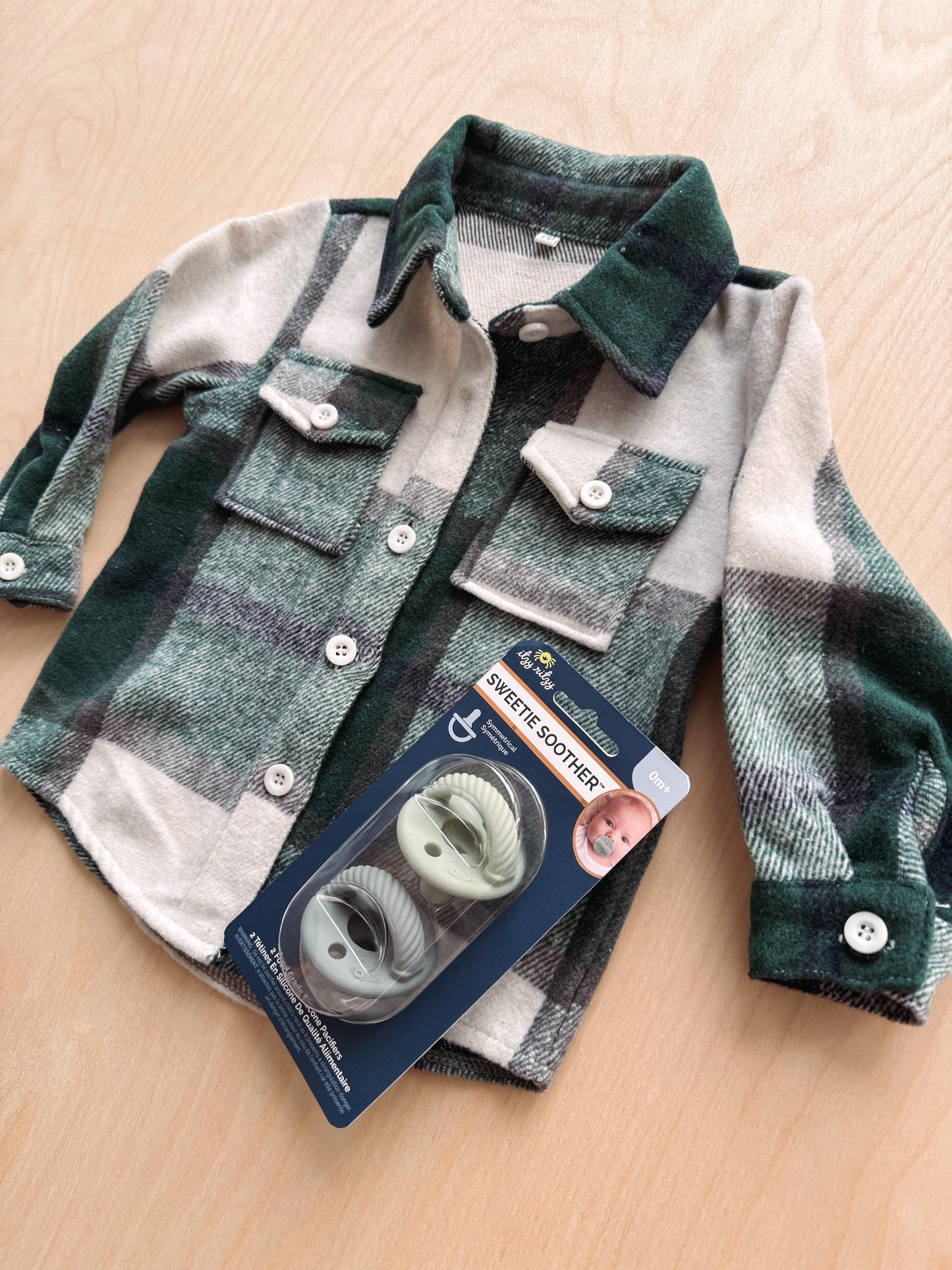 Kid's Olive Plaid Jacket