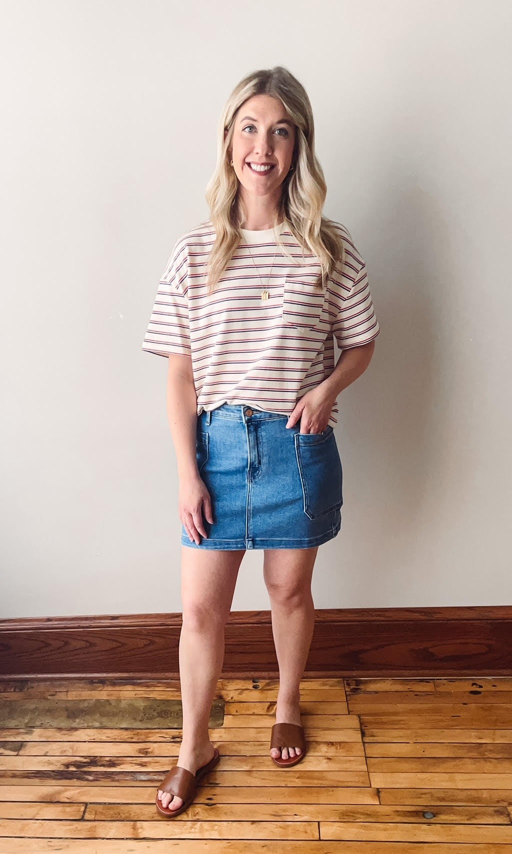 High Rise Cargo Mini Skirt