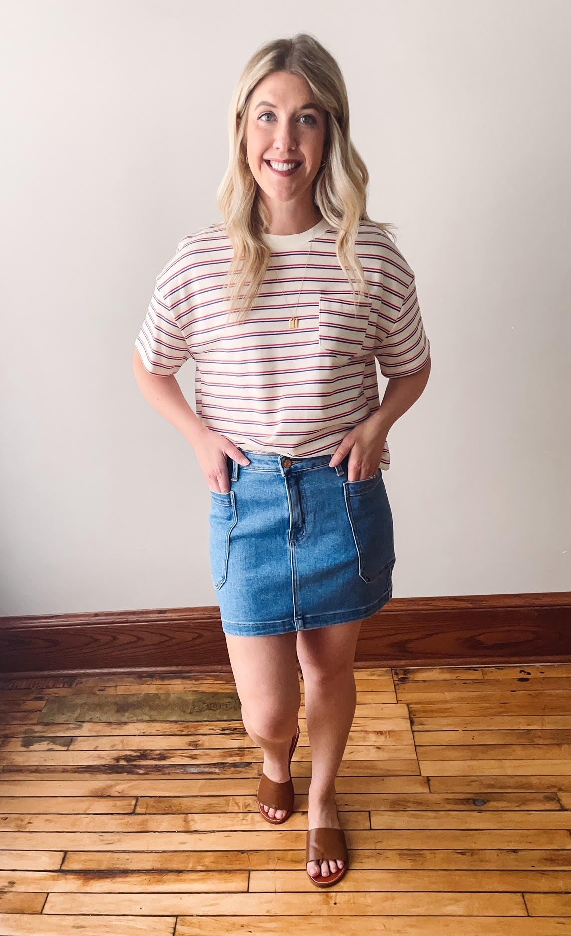 High Rise Cargo Mini Skirt