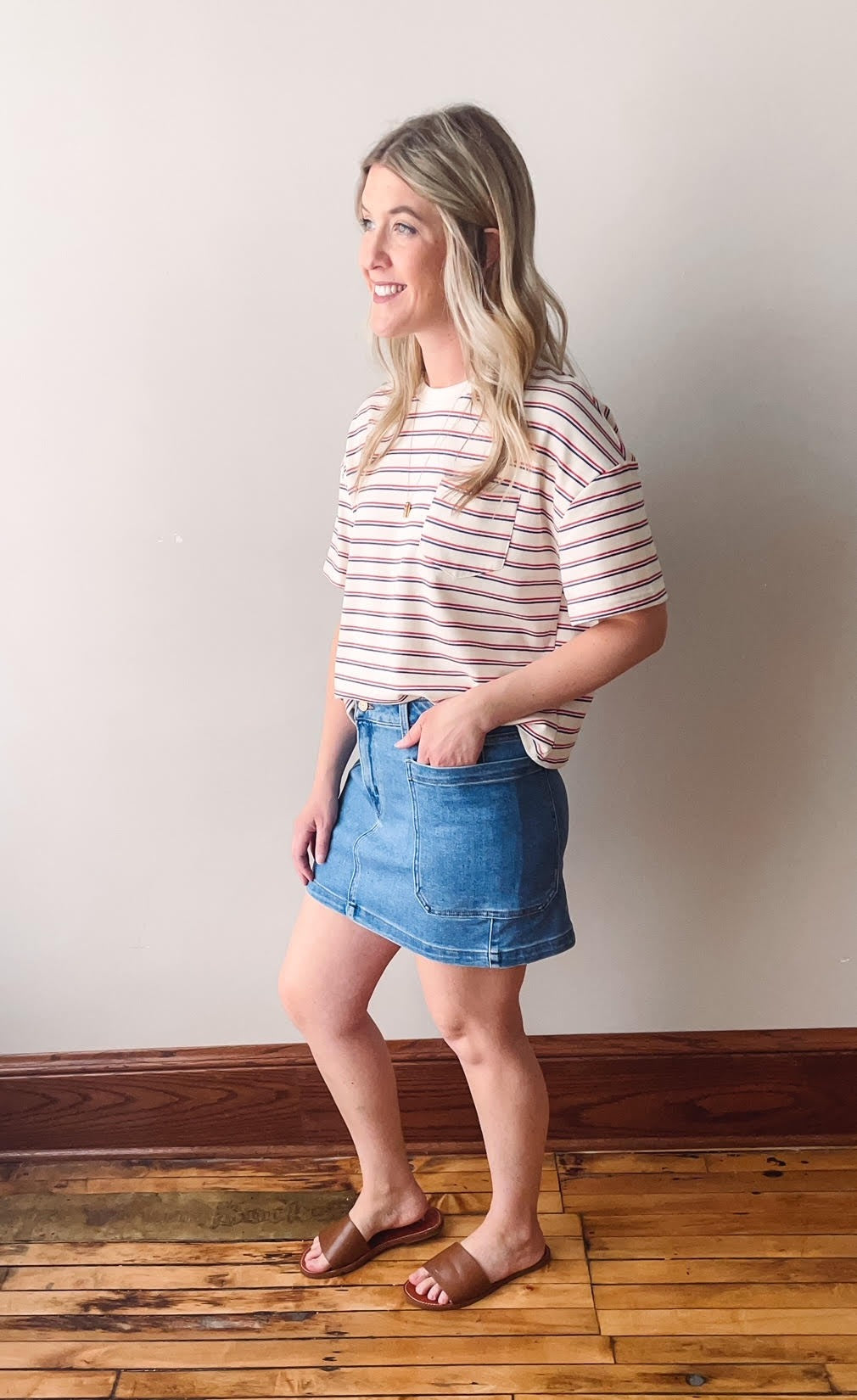 High Rise Cargo Mini Skirt