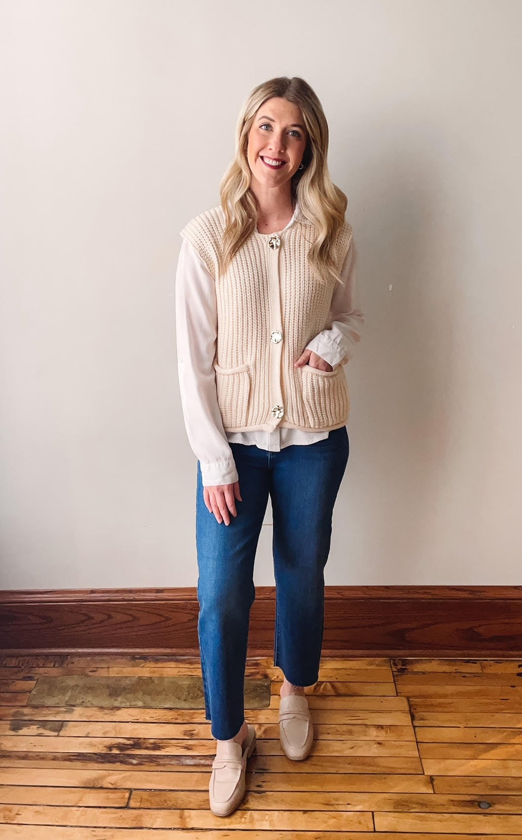 Rory White Sweater Vest