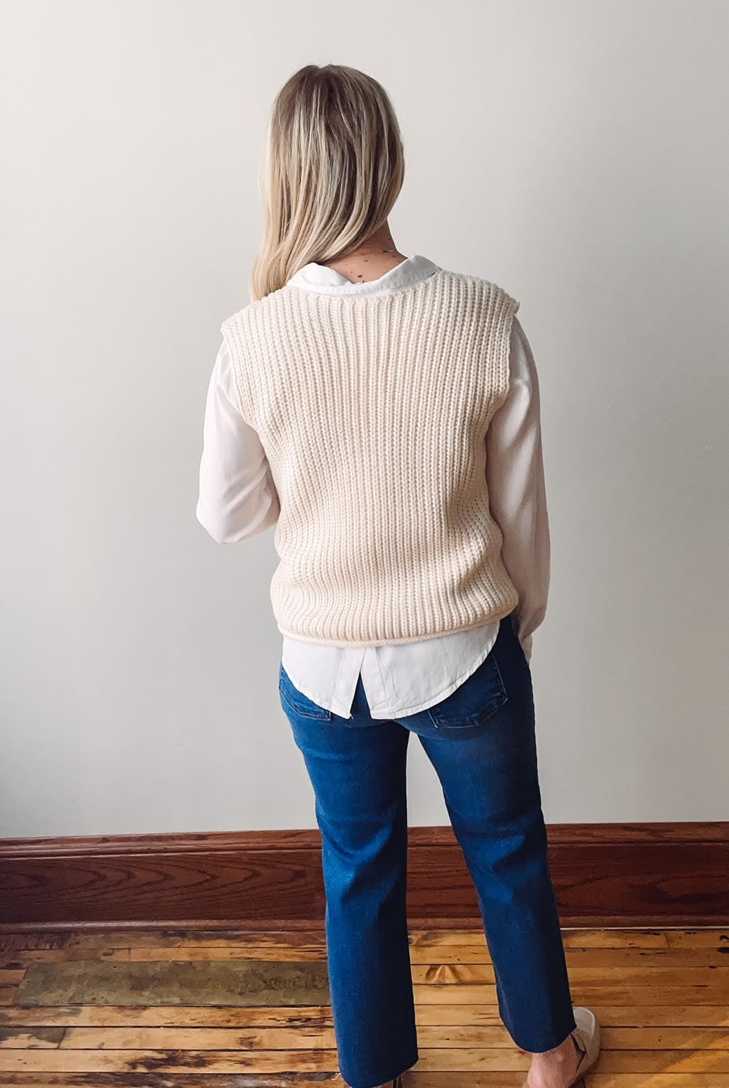Rory White Sweater Vest