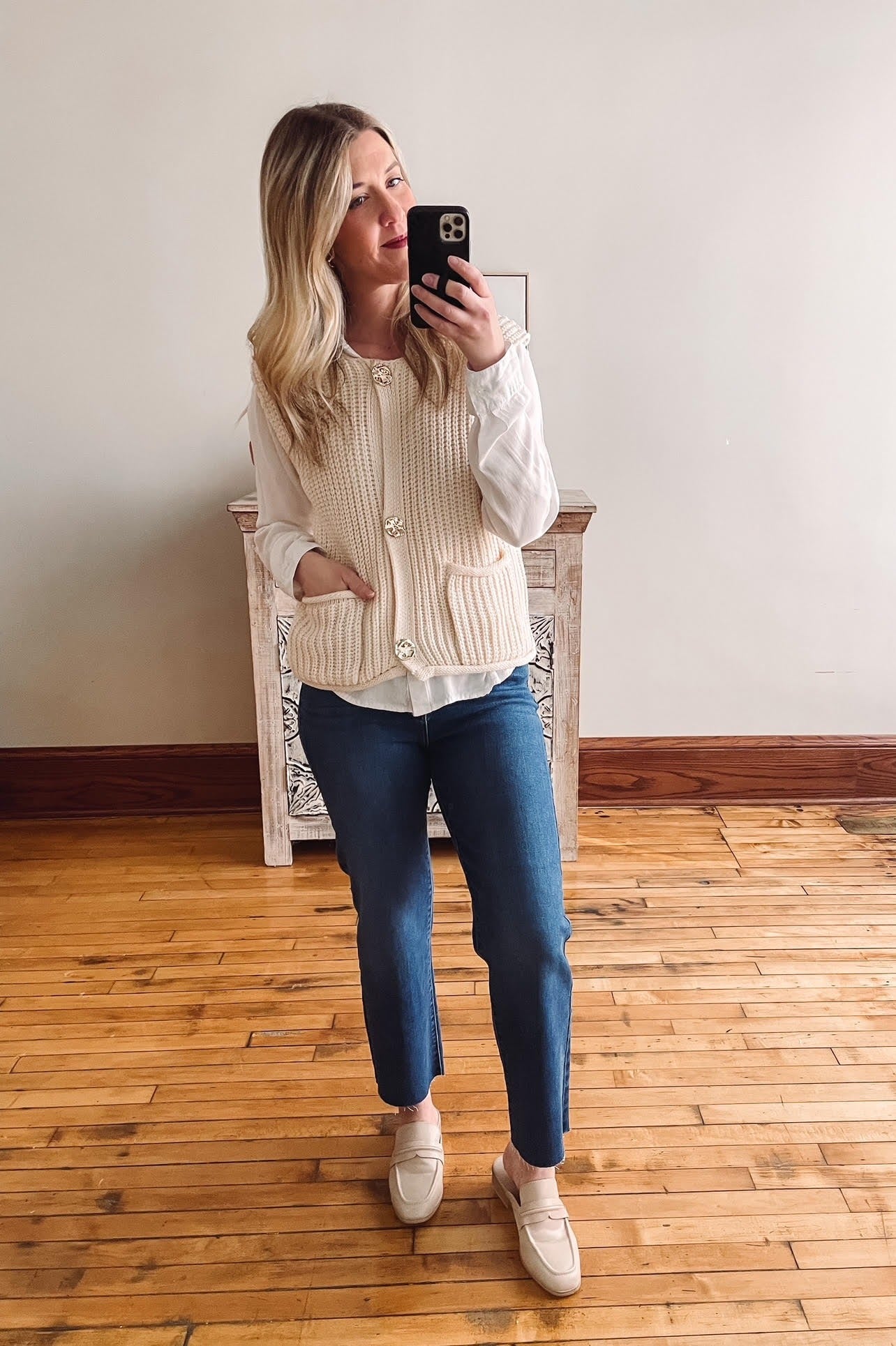 Rory White Sweater Vest