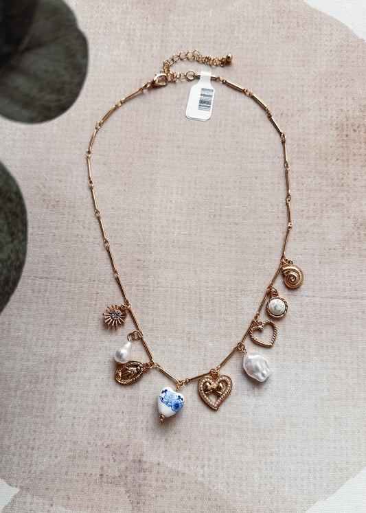 Rosalie Heart Charm Necklace
