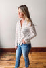 Rosanna Shirt - Ivory + Black Stripe