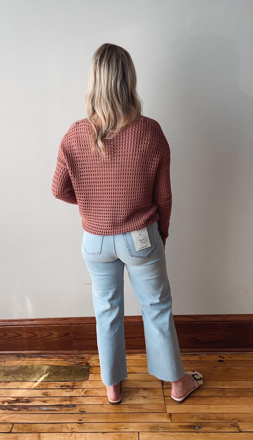 Rust Crochet Sweater