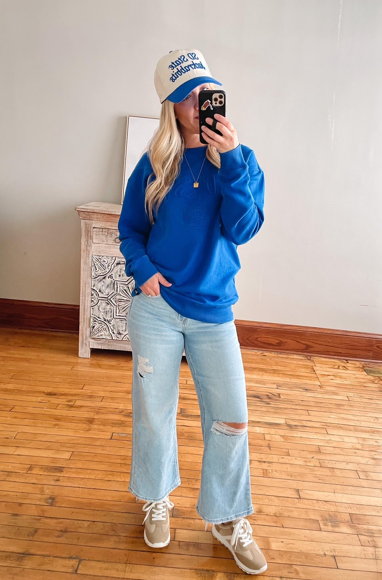 SDSU Easley Embossed Crew Neck