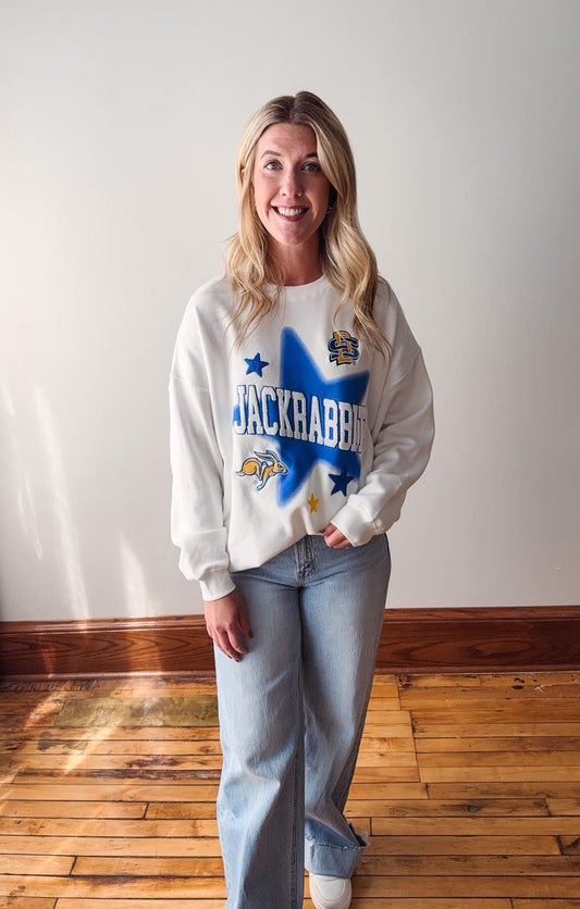 SDSU White Aura Fleece Crew