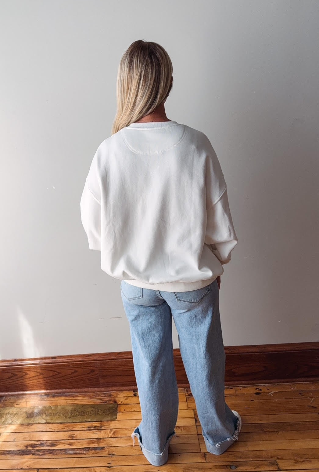 SDSU White Aura Fleece Crew