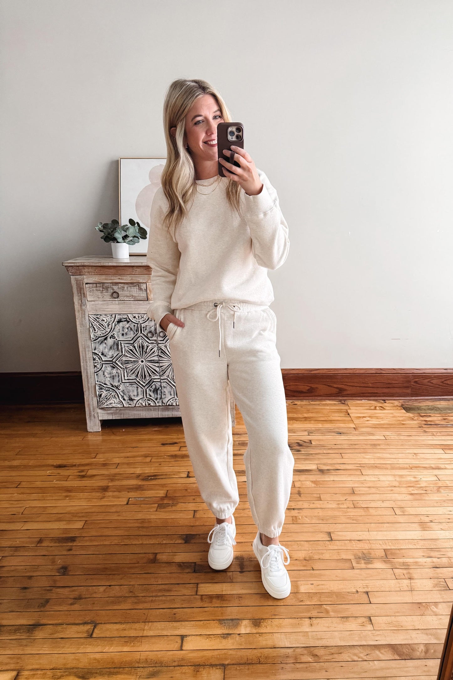 Serenity Fleece Joggers - Heather Oatmeal