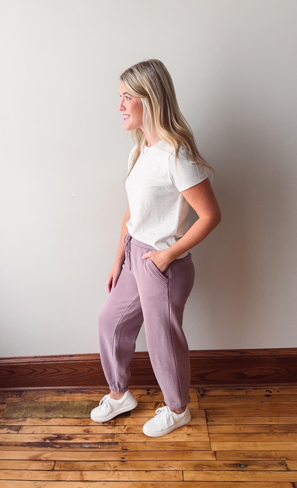 Serenity Fleece Joggers - Dusty Lavender