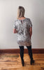 Silver Sequin Short Sleeve Blouse