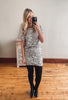 Silver Sequin Short Sleeve Blouse
