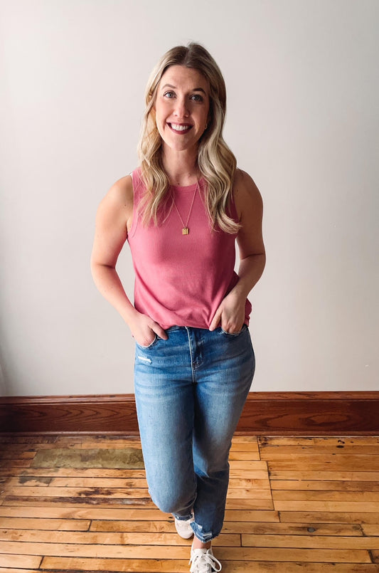 Sinclair Tank - Slate Rose