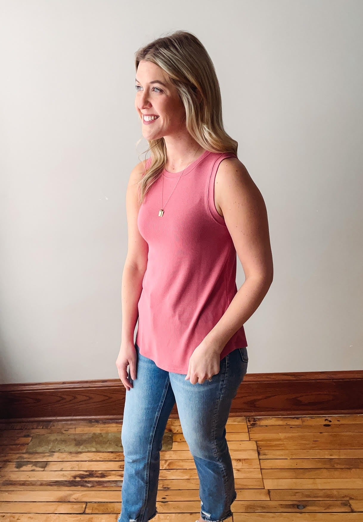 Sinclair Tank - Slate Rose