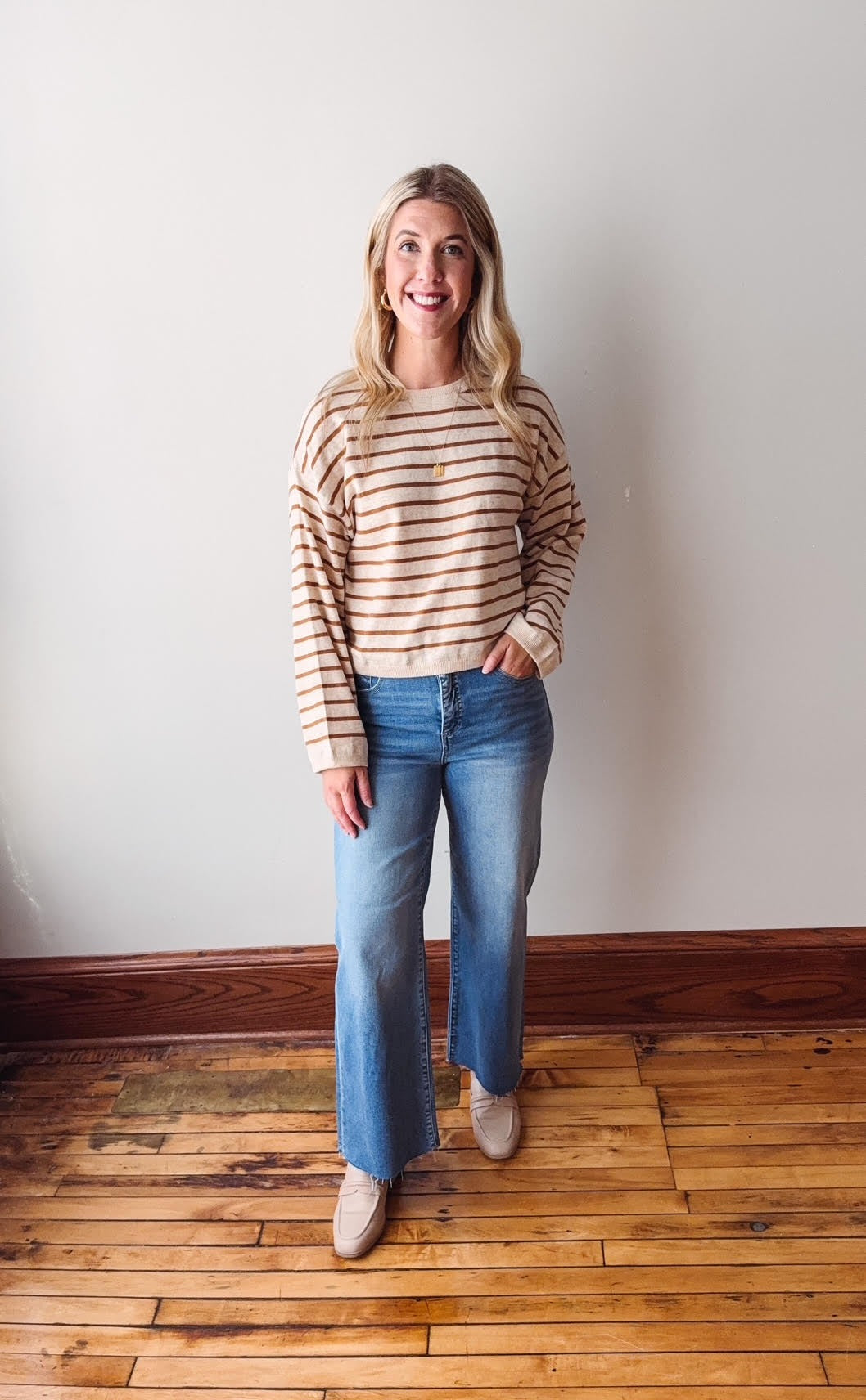 Sylvie Striped Oatmeal Sweater