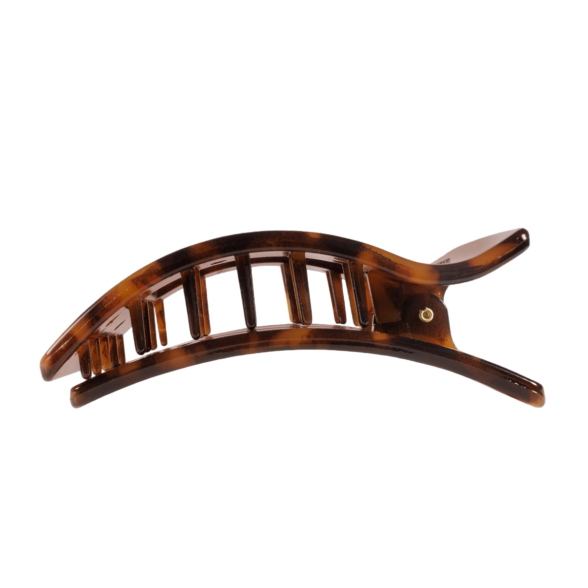 Brown hair clip on a white background