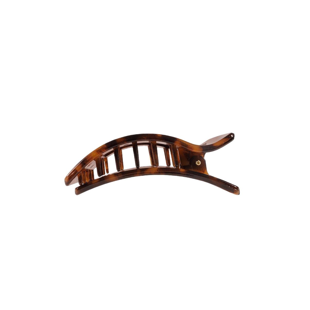 Brown hair clip on a white background
