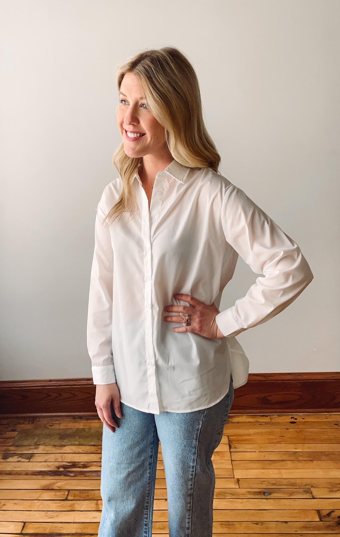 White Classic Button Up