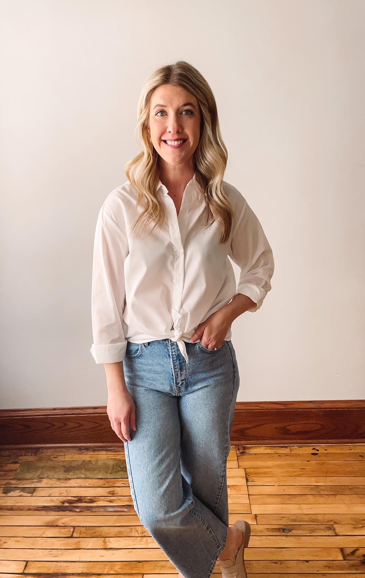 White Classic Button Up