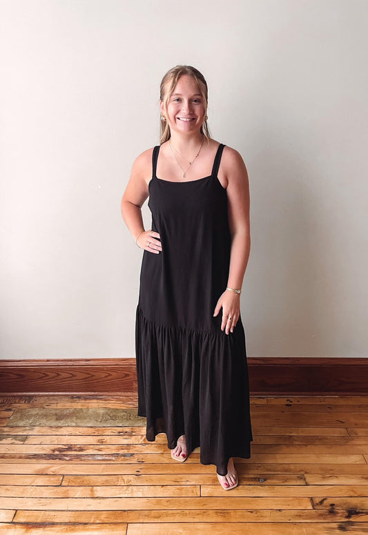 Whitney Black Maxi Dress