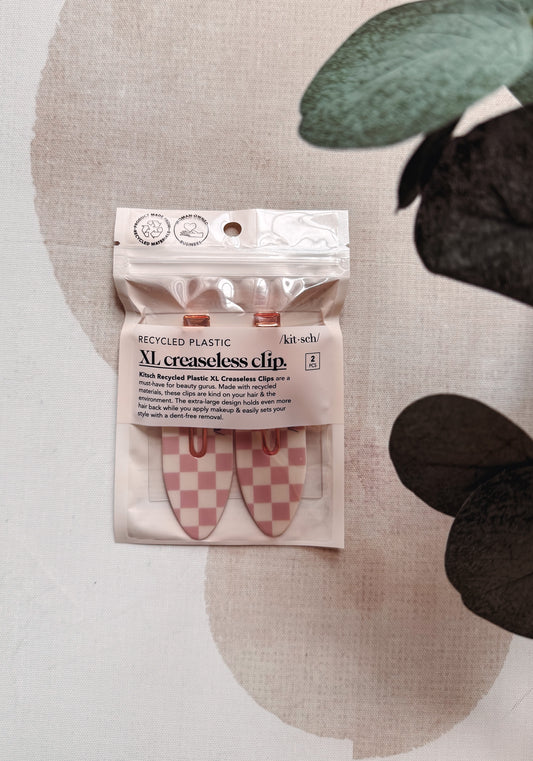 Recycled Plastic Xl Creaseless Clips 2pc Set -Terracotta