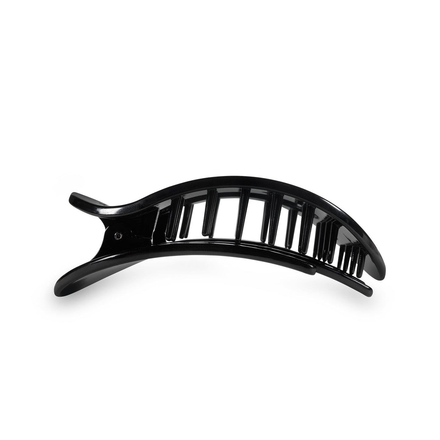 Black Round Flat Hair Clip (Medium)