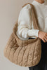 Quilted French Beige Shoulder Bag