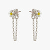 Daisy Seed Bead Chain Wrap Earrings