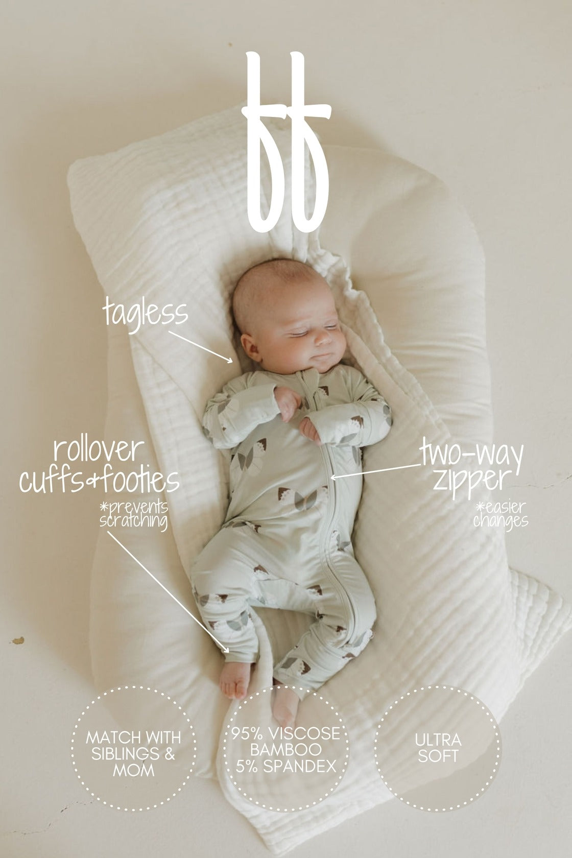 Bamboo Zip Pajamas | Butterflies