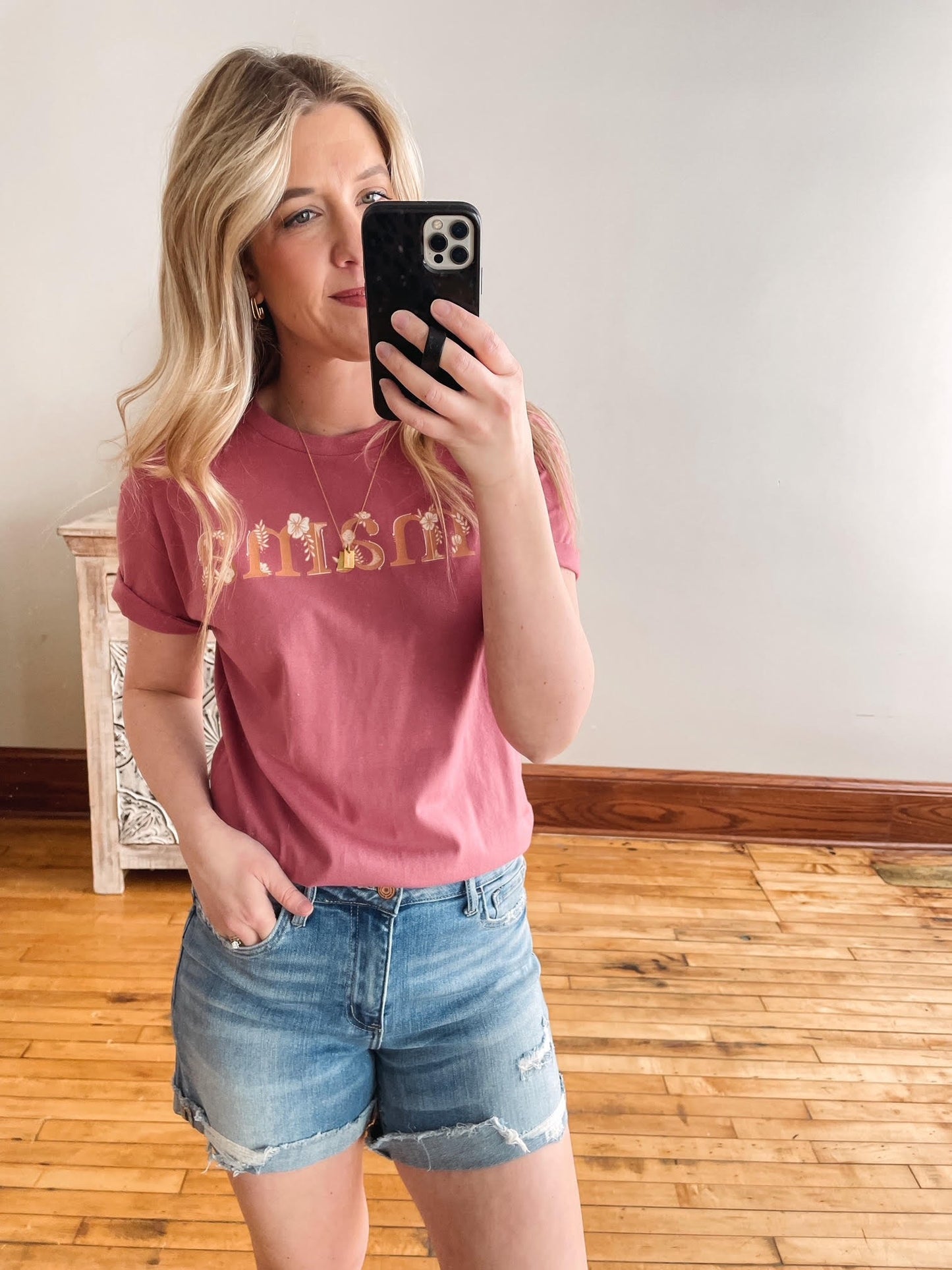 Julie Denim Cuffed Shorts (4" inseam)