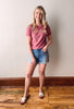Julie Denim Cuffed Shorts (4" inseam)