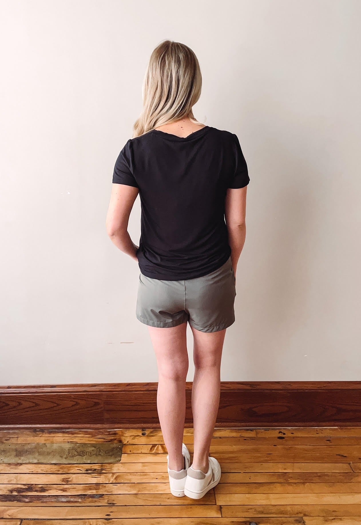 Katie Olive Green Athletic Shorts