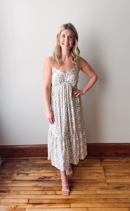 Tiana Blue Floral Dress