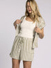 Jane Cream + Olive Shorts