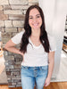 Kasey White V-Neck Tee