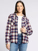 Lula Shirt - Navy Red Plaid