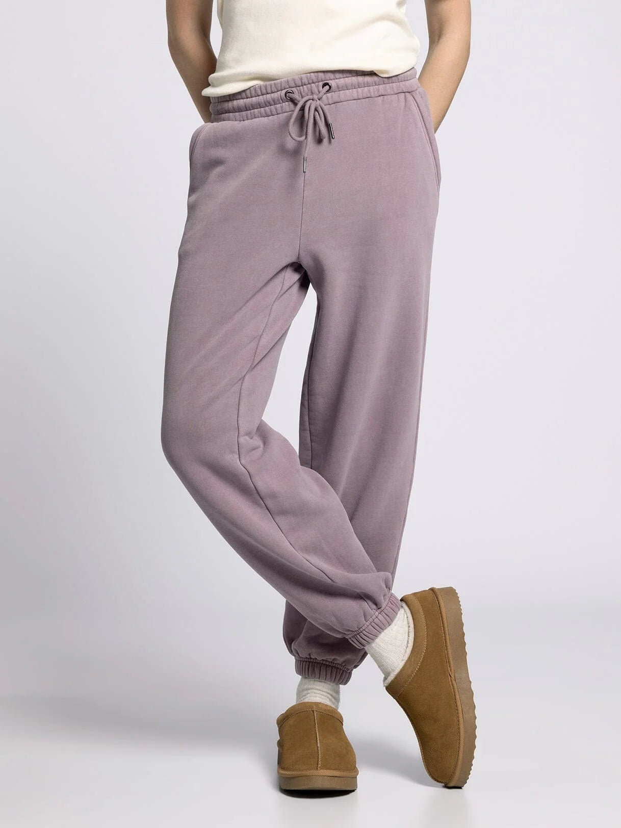 Serenity Fleece Joggers - Dusty Lavender