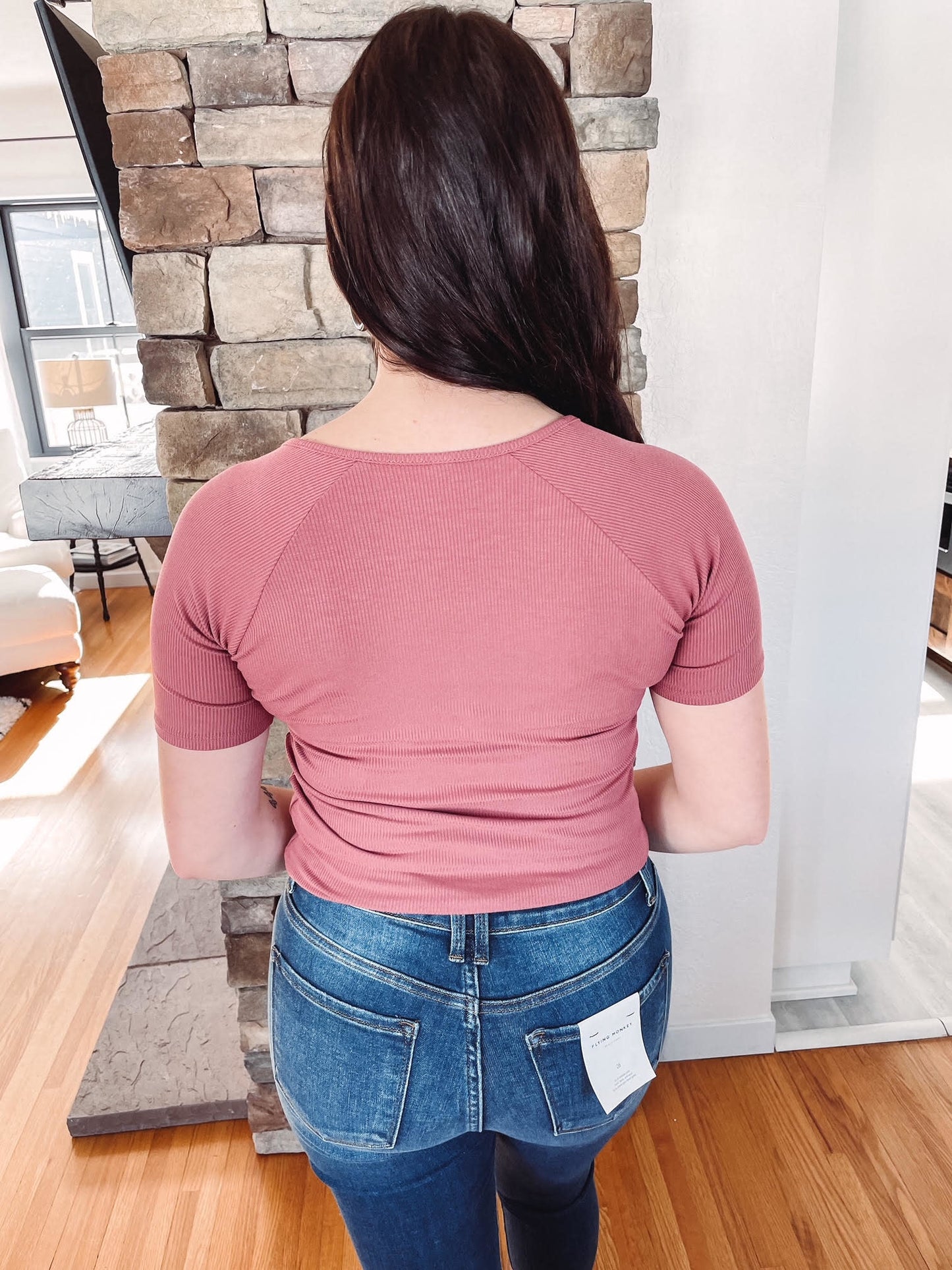 Sienna Ribbed Snap Top