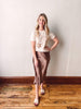 Brown Satin Midi Skirt