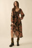 Gracie Black Floral Midi Dress